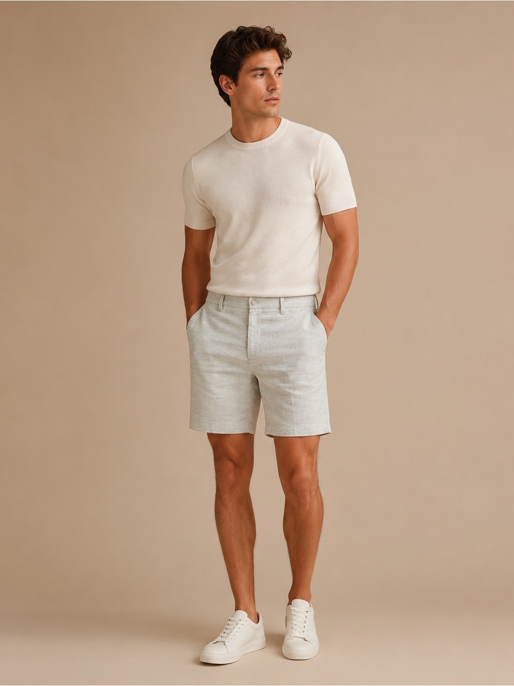 Callaway Men's Light Grey Flat-Front Shorts